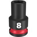 ミルウォーキー SHOCKWAVE IMPACT DUTY インパクトソケット 3/8インチ(9.5mm)角 8mm (1個) 品番:49-66-6132
