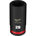 ミルウォーキー 深口ソケット SHOCKWAVE IMPACT DUTY ディープインパクトソケット 3/4インチ(19mm)角 29mm (1個) 品番:49-66-6404