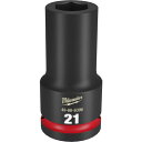 ミルウォーキー 深口ソケット SHOCKWAVE IMPACT DUTY ディープインパクトソケット 3/4インチ(19mm)角 21mm (1個) 品番:49-66-6396