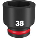 ミルウォーキー SHOCKWAVE IMPACT DUTY インパクトソケット 3/4インチ(19mm)角 38mm (1個) 品番:49-66-6376