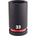 ミルウォーキー 深口ソケット SHOCKWAVE IMPACT DUTY ディープインパクトソケット 1インチ(25.4mm)角 33mm (1個) 品番:4932480427