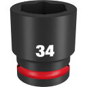 ミルウォーキー SHOCKWAVE IMPACT DUTY インパクトソケット 3/4インチ(19mm)角 34mm (1個) 品番:49-66-6372