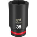 ミルウォーキー 深口ソケット SHOCKWAVE IMPACT DUTY ディープインパクトソケット 3/4インチ(19mm)角 35mm (1個) 品番:49-66-6410