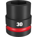 ミルウォーキー SHOCKWAVE IMPACT DUTY インパクトソケット 1インチ(25.4mm)角 30mm (1個) 品番:49-66-6595