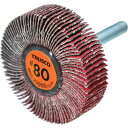 トラスコ TRUSCO セラミックフラップホイール 軸径6mm #80 外径50×幅15×軸長40 5個入 (1箱) 品番:TCF5015-CE-80