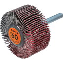 トラスコ TRUSCO セラミックフラップホイール 軸径6mm #60 外径50×幅25×軸長40 5個入 (1箱) 品番:TCF5025-CE-60