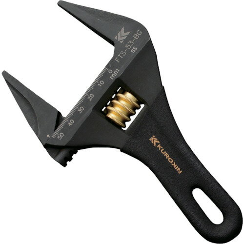 フジ矢 FUJIYA プロ用 ライトショートモンキー（ギザ無し・黒金 KUROKIN クロキン）最大口開き53mm (1丁) 品番：FTS-53-BG