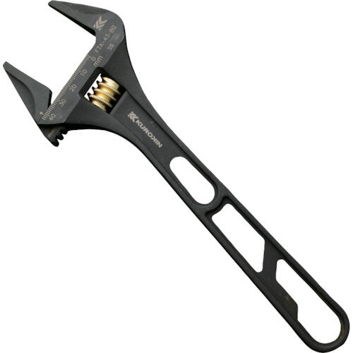 フジ矢 FUJIYA プロ用 ライトモンキー（ギザ無し・黒金 KUROKIN クロキン）最大口開き43mm (1丁) 品番：FTA-43-BG