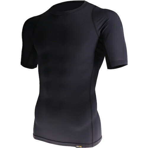 おたふく 作業服 作業服 冷感シャツ BT パワーストレッチEVO ショートスリーブ クルーネックシャツ (1枚) 品番：JW-728-BK-3L