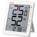 MAG 温湿度計 デジタル 時計 環境目安 置き掛け兼用 スタンド ホワイト TH-105WH (1個) 品番:TH-105 WH