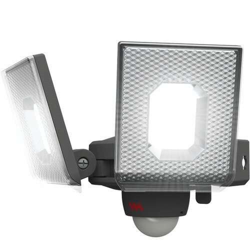 ムサシ 防犯用センサーライト 7.5W×2灯スライド型 LEDセンサーライト (1台) 品番：LED-AC2014