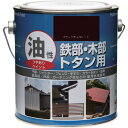 ニッぺ 塗料 油性鉄部・木部・トタン用 1.6L ブラックチョコレート HYJ094-1.6 (1缶) 品番:4976124097225