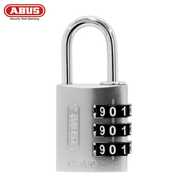 ABUS(アバス) ナンバー可変式ダイヤル錠 145-BigD/30 SILVER 幅31mm ツル径5mm シルバー (1個) 品番：145-BIGD/30 SILVER