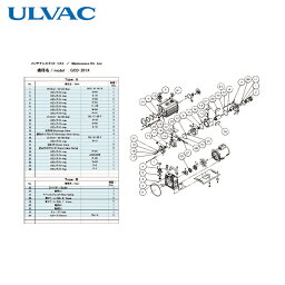 ULVAC(アルバック) 真空ポンプ用メンテナンスキッド GCD-201X用 Aタイプ (1組) 品番：GCD-201X MAINTENANCEKIT A