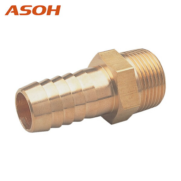 ASOH(アソー) ホースニップル PT1/8XΦ8(RoHS) (1個) 品番：HN-1108R