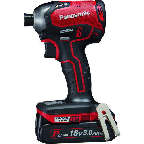Panasonic パナソニック デュアル インパクトドライバー 18V 3.0Ahセット 赤 (1台) 品番：EZ76A1PN2G-R