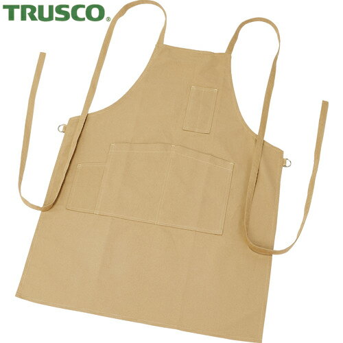 トラスコ TRUSCO 作業用エプロン キャンバスエプロン たすきタイプ ベージュ (1枚) 品番：HEP-BE