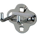 SHUTER パンチングパネル用L字フックダブル 50mm(10個入り) (1袋) 品番:HK-2105スチール製ワゴン ボルトタイプ用オプション
