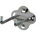 SHUTER パンチングパネル用L字フックダブル 80mm(10個入り) (1袋) 品番:HK-2108スチール製ワゴン ボルトタイプ用オプション