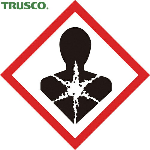 トラスコ TRUSCO 安全標識 GHSラベル標識 健康有害性 20×20mm 5枚入 PET (1袋) 品番：GHS20-HH