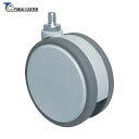 東海キャスター ねじ込み双輪キャスター 100径 自在 M12x1.75 (1個) 品番:F100N12