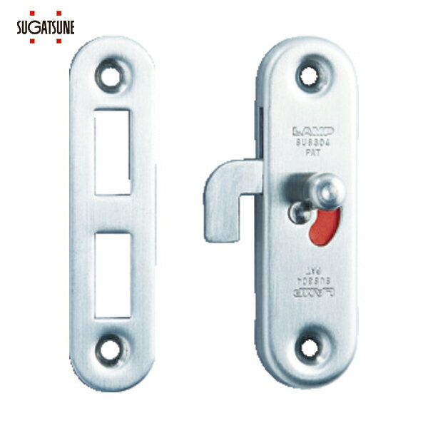 スガツネ工業 SUGATSUNE （140180578）HC-65ステンレス鋼製引戸面付細口カマ錠 (1S) 品番：HC-65