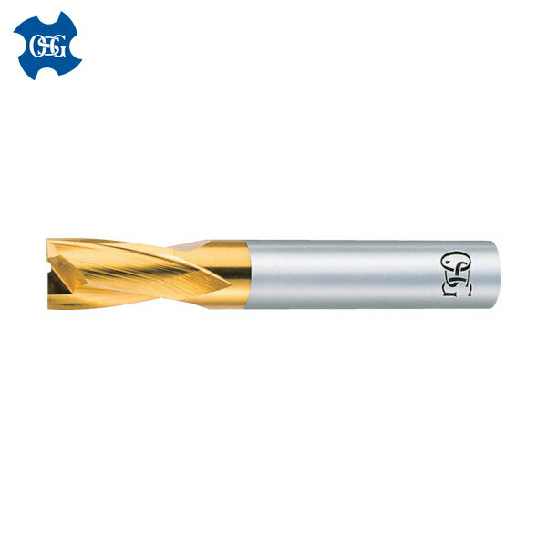 OSG オーエスジー ハイススクエアエンドミル TiNコート2刃キー溝用 刃径8mm シャンク径10mm 81566 (1本) 品番:EX-TIN-EKD-OH...