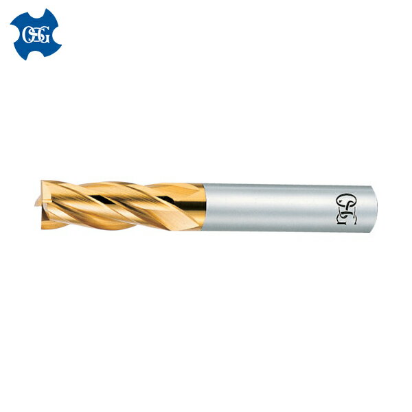 OSG(オーエスジー) ハイススクエアエンドミル TiNコート多刃ショート 刃径8.5mm シャンク径10mm 88217 (1本) 品番：EX-TIN-EMS-8.5
