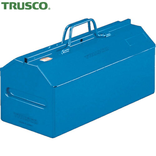 トラスコ 工具箱 TRUSCO 山型中皿付工具箱 461×201×261 ブルー (1個) 品番：L-450-B