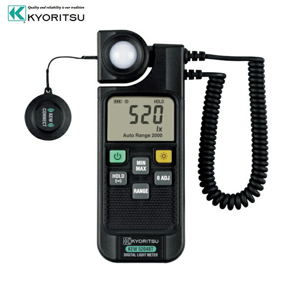 共立電気計器 KYORITSU デジタル照度計（Bluetooth通信機能搭載） (1台) 品番：KEW5204BT