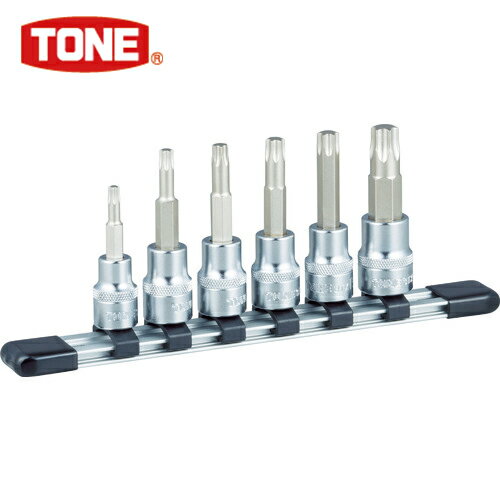 TONE(トネ) トルクスソケットセット(強力タイプホルダー付) 6pcs (1S) 品番：HTX306