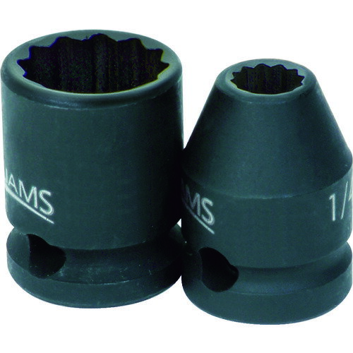 WILLIAMS インパクト用ソケット 3/8 12角 対辺寸法7mm (1個) 品番：JHW36607