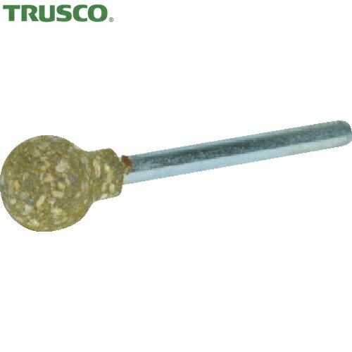 TRUSCO(トラスコ) ゴム軸付砥石 球型 Φ4X軸3 220# 10本入 (1Pk) 品番：KI2204RF