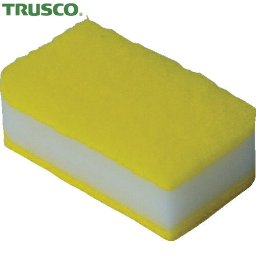 TRUSCO トラスコ 抗菌ソフトスポンジ イエロー 10個入 （1Pk） 品番：KSS-Y-10