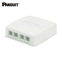 パンドウイット PANDUIT CAT6Aスプリングシャッター付きローゼットキット 4個口 白 JOQ4H6A00 (1個) 品番:JOQ4H6A00