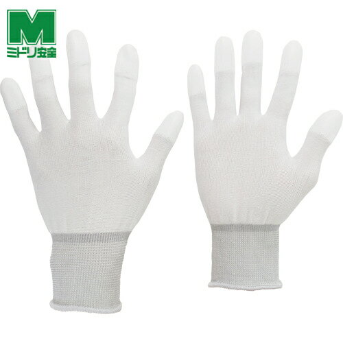 ミドリ安全 作業手袋 検査・組立用手袋 指先コート MCG-701N L 10双入 (1袋) 品番:MCG701N-L ウレタン背抜き手袋