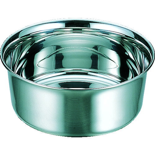 スギコ産業 ステンレス湯桶 220×H93 2.7L ゴム付 (1個) 品番：MAU-22G