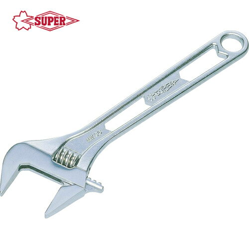 スーパーツール プロ用 モンキーレンチ ワイドモンキレンチ 全長150mm (1丁) 品番：MWM24