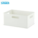 SANKA サンカ 収納ボックス ナチュラ インボックス S ホワイト (1個) 品番:NIB-SWH
