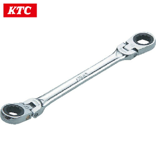 KTC 京都機械工具 プロ用 ラチェットめがねレンチ（両頭型首振りタイプ） 対辺寸法8mm×10mm 全長150mm (1丁) 品番：MR1-0810F