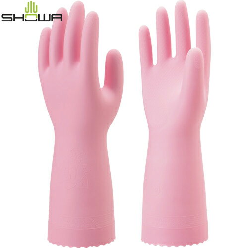 SHOWA ショーワグローブ 塩化ビニール手袋 ワーキング中厚手 ピンク Sサイズ (1双) 品番：NO111-SP