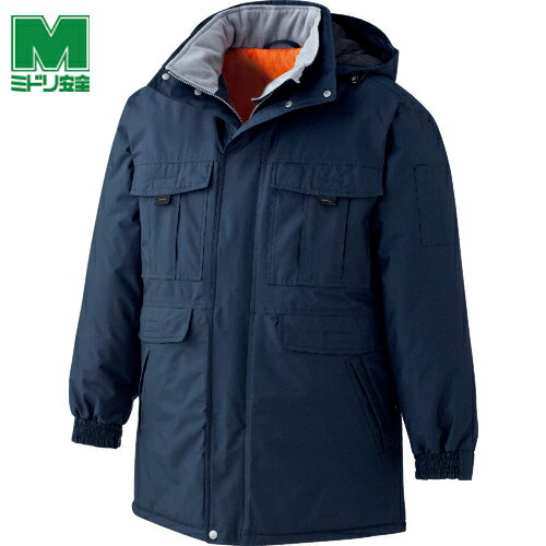 ミドリ安全 作業服 防寒着 極寒 防水防寒コート ネイビー LL (1着) 品番:M4087-UE-LL