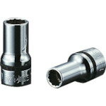 【6/22 20:00〜6/27 01:59迄 ポイント2倍 お買い物マラソン】 nepros ネプロス 9.5sq.セミディープソケット（十二角） 対辺寸法19mm 差込角9.5mm 全長40mm (1個) 品番：NB3M-19W