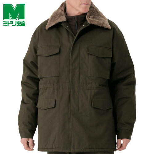 ミドリ安全 作業服 防寒着 防寒 綿カストロコート OD L (1着) 品番:M7506-UE-L