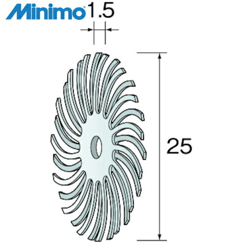 ミニモ Minimo ラバーブラシ ＃120 φ25 （20個入） (1Pk) 品番：NA3554