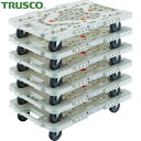  TRUSCO(トラスコ) まとめ買い 樹脂製平台車 ルートバン MPK-600-W 6台セット (1S) 品番：MPK-600-W-M6