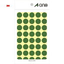 3M スリーエム エーワン カラーラベル 丸型 15mmΦ 緑 (14枚入) (1Pk) 品番:07023