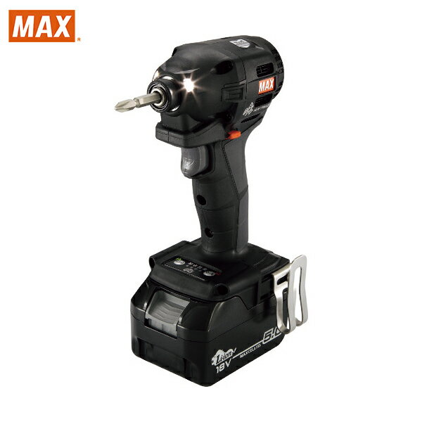 MAX マックス 充電式ブラシレスインパクトドライバ本体のみ黒 (1台) 品番：PJ-ID153K
