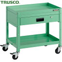 トラスコ TRUSCO ツールワゴン ラビットワゴン 600X400 引出1段付 ゴム車輪 ヤンググリーン (1台) 品番:RBW-662V YG