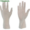トラスコ TRUSCO 作業手袋 使い捨てビニール手袋(プラスチック手袋) 粉付L クリア (100枚入) (1箱) 品番:PVCP-1008L